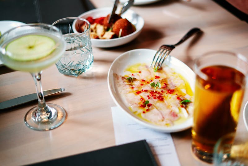 Drinks and food at Hangry Joe's on Instagram